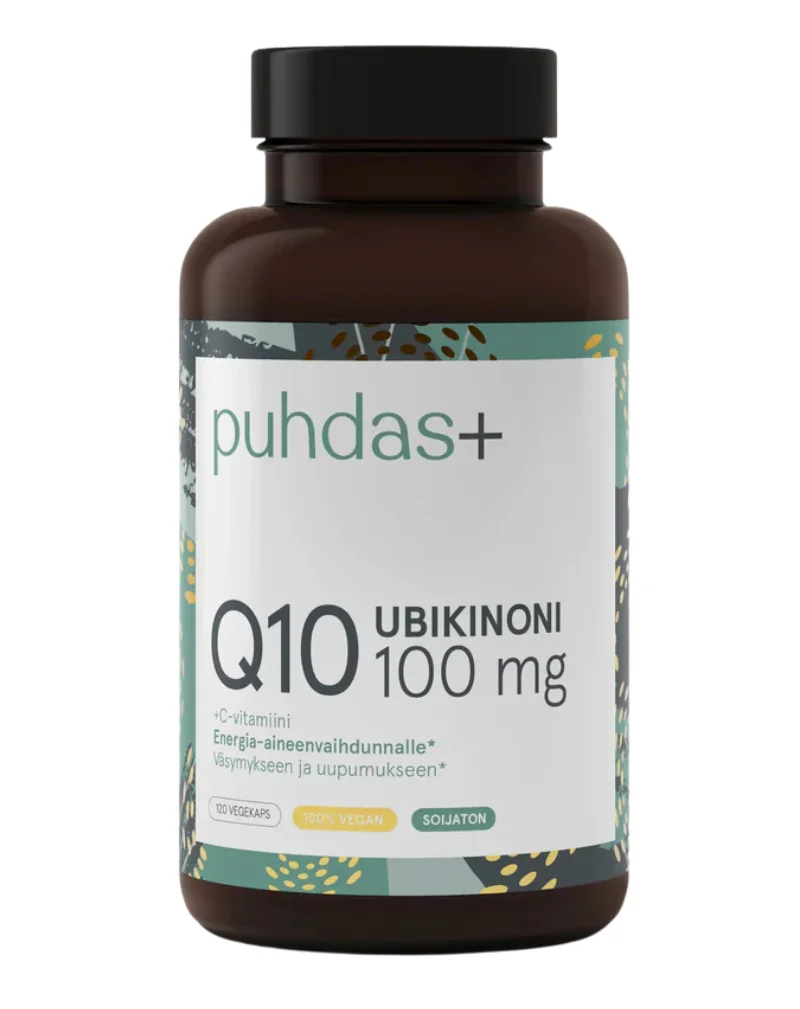 Puhdas+ Vegan Ubikinoni Q10 100 mg, 120 kaps.