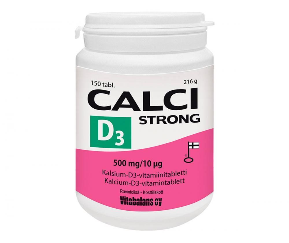 Calci Strong + D3-vitamiini, 150 tabl.