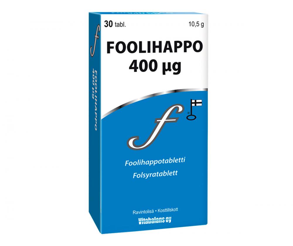 Vitabalans Foolihappo 400 µg, 30 tabl.