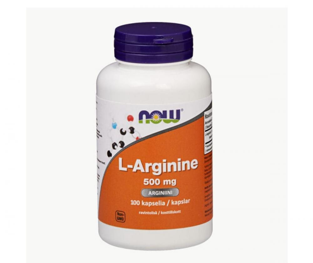 NOW Foods L-Arginine 500 mg, 100 kaps.