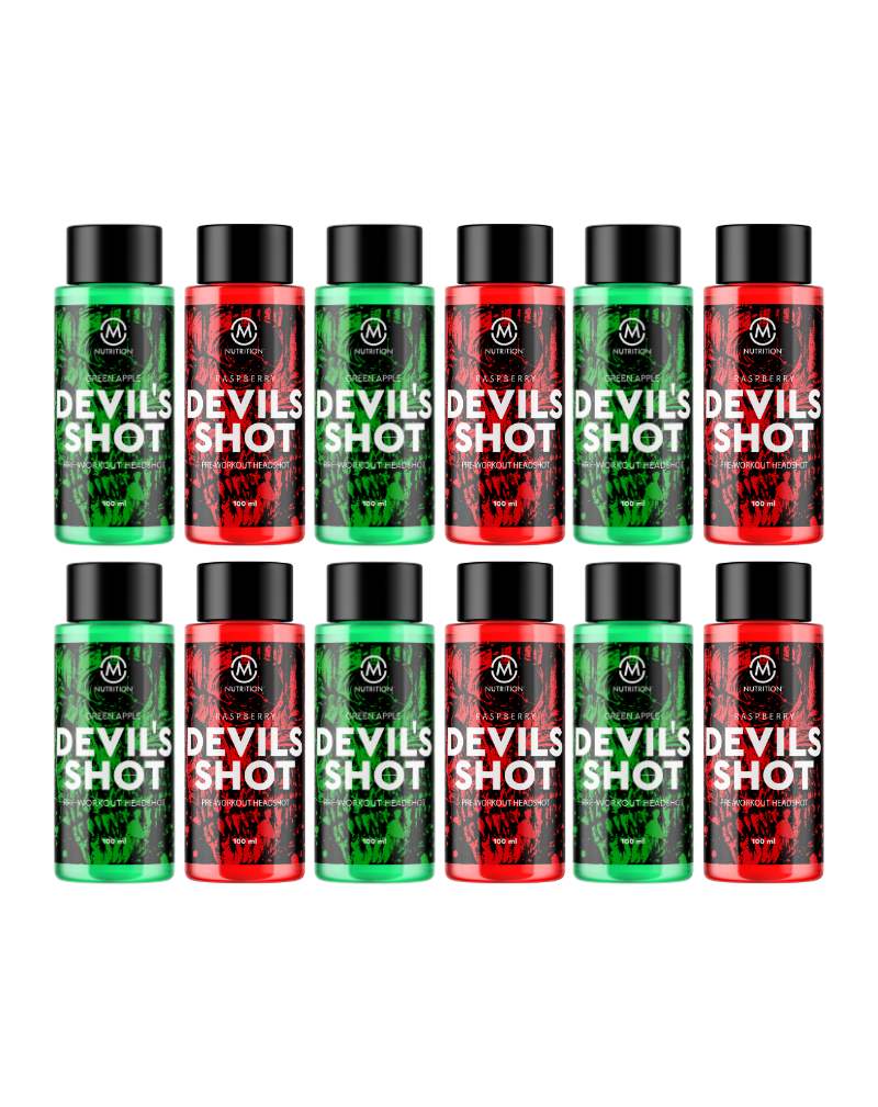 Mix & Match: 12 kpl M-Nutrition Devil's Shot, 100 ml