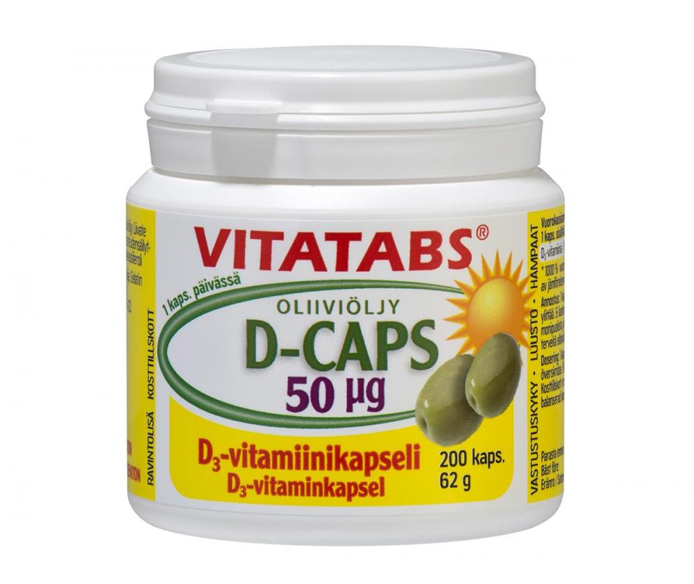 Vitatabs D-Caps, 200 kaps.