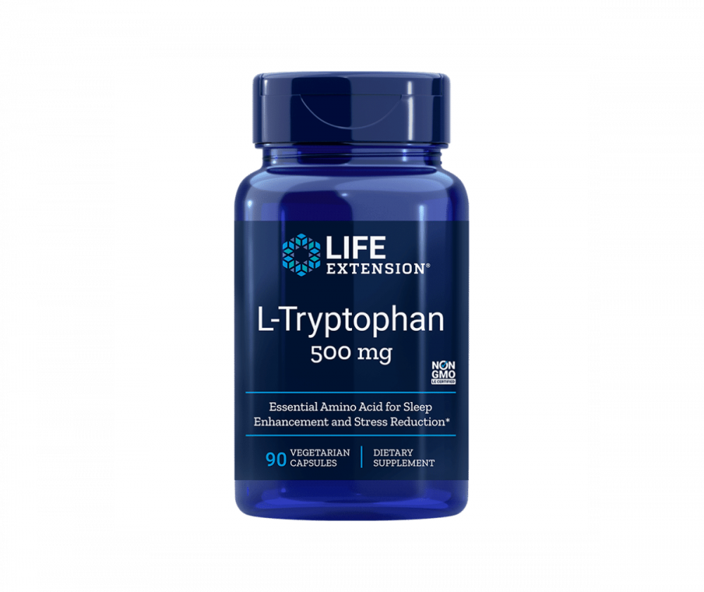 LifeExtension L-Tryptophan 500 mg, 90 kaps.