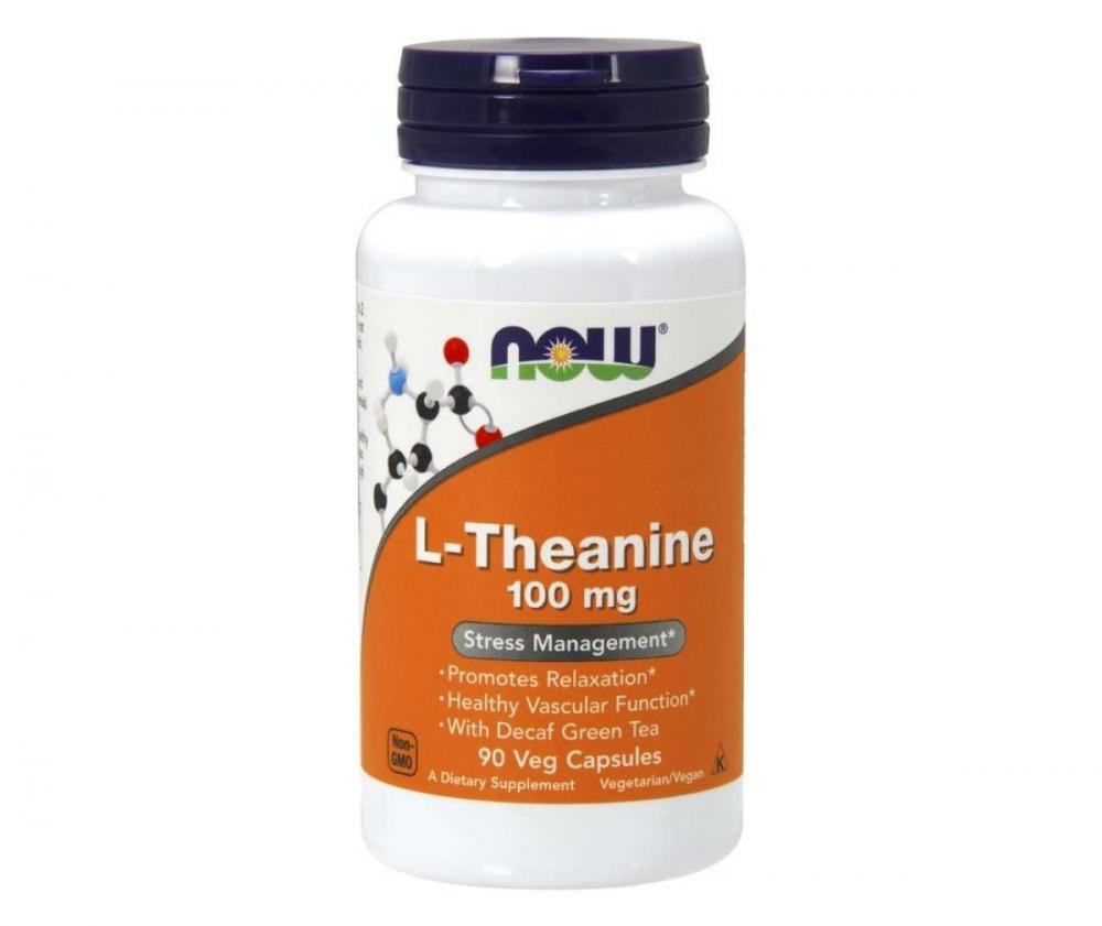 NOW Foods L-Theanine 100 mg, 90 kaps.