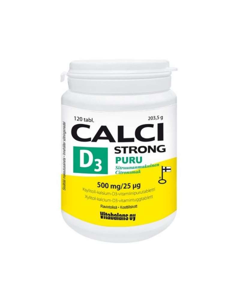 Calci Strong + D3-vitamiini Puru, 120 tabl.