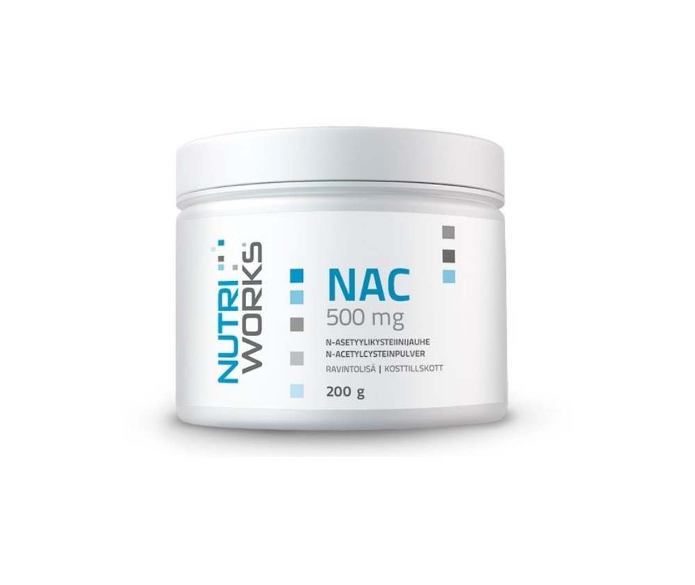 Nutri Works NAC-jauhe 500 mg, 200 g