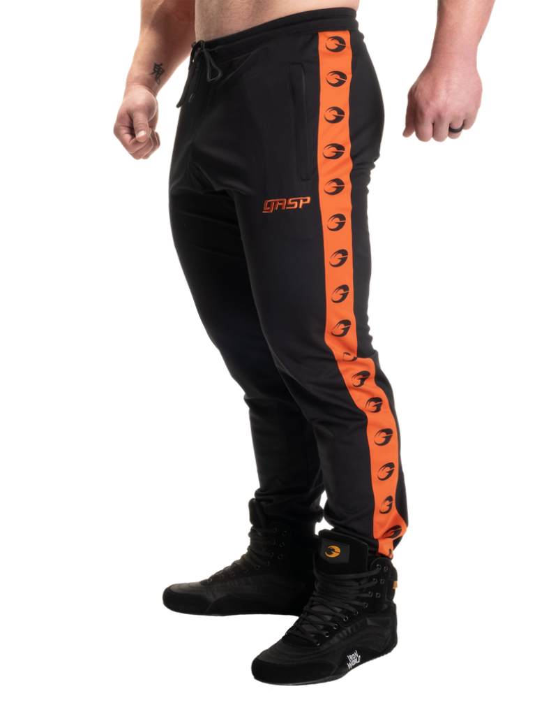 GASP Track Suit Pants, Black/Flame