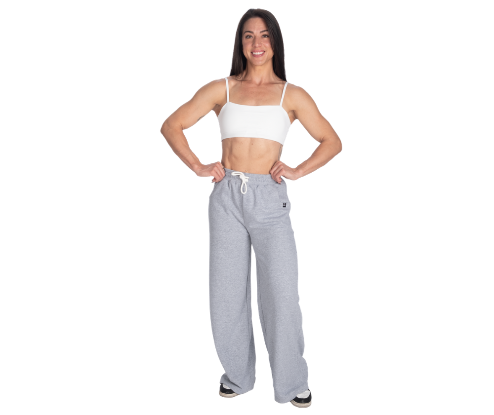 Better Bodies Wide Sweatpants, Grey Melange
