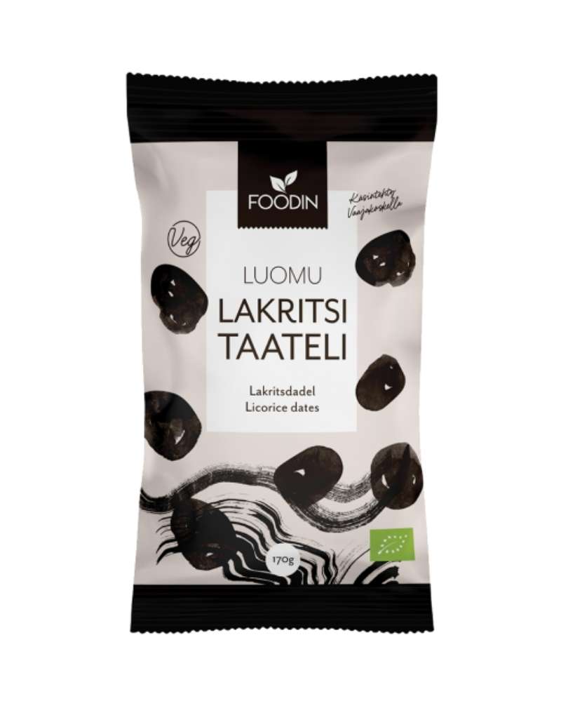 FOODIN Lakritsitaatelit, 170&nbsp;g