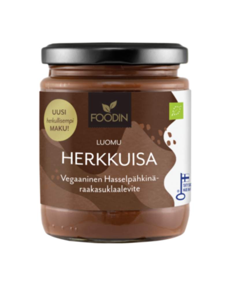 Foodin Luomu Hasselpähkinä-Herkkuisa, 250&nbsp;g