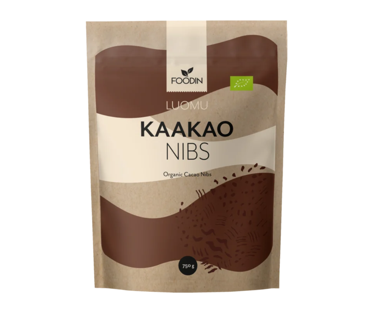 Foodin Luomu Kaakaonibs, 750&nbsp;g