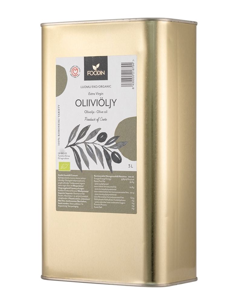 FOODIN Luomu Neitsytoliiviöljy 3000 ml