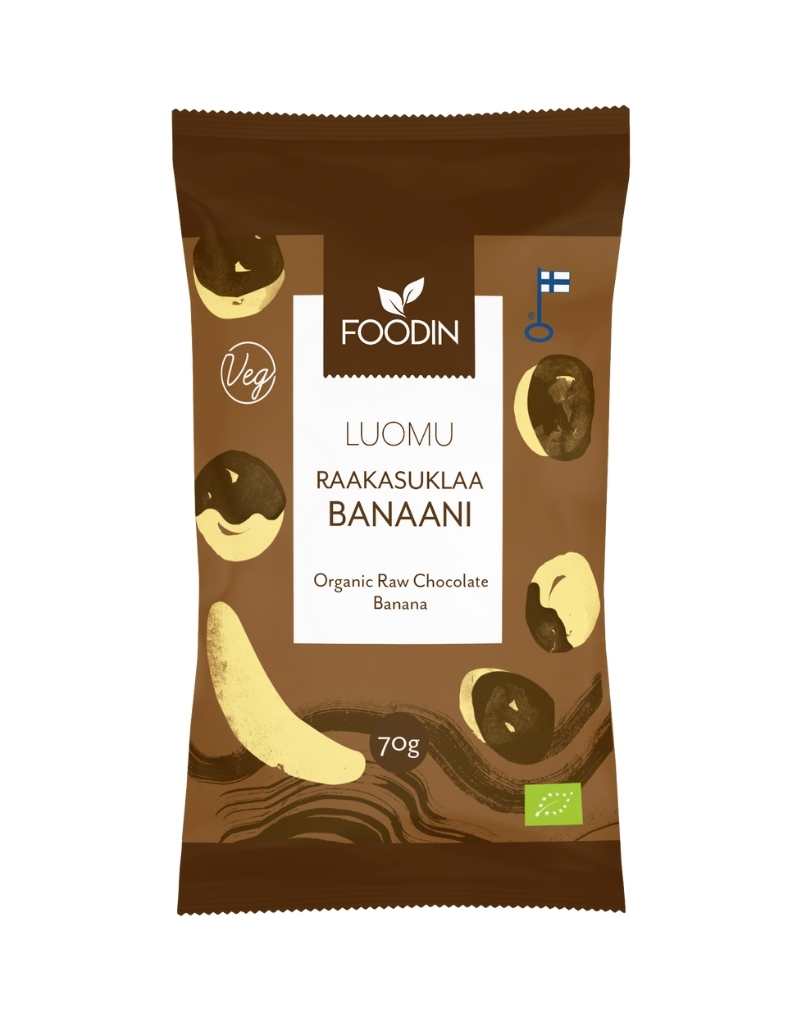 FOODIN Raakasuklaabanaani, 70&nbsp;g