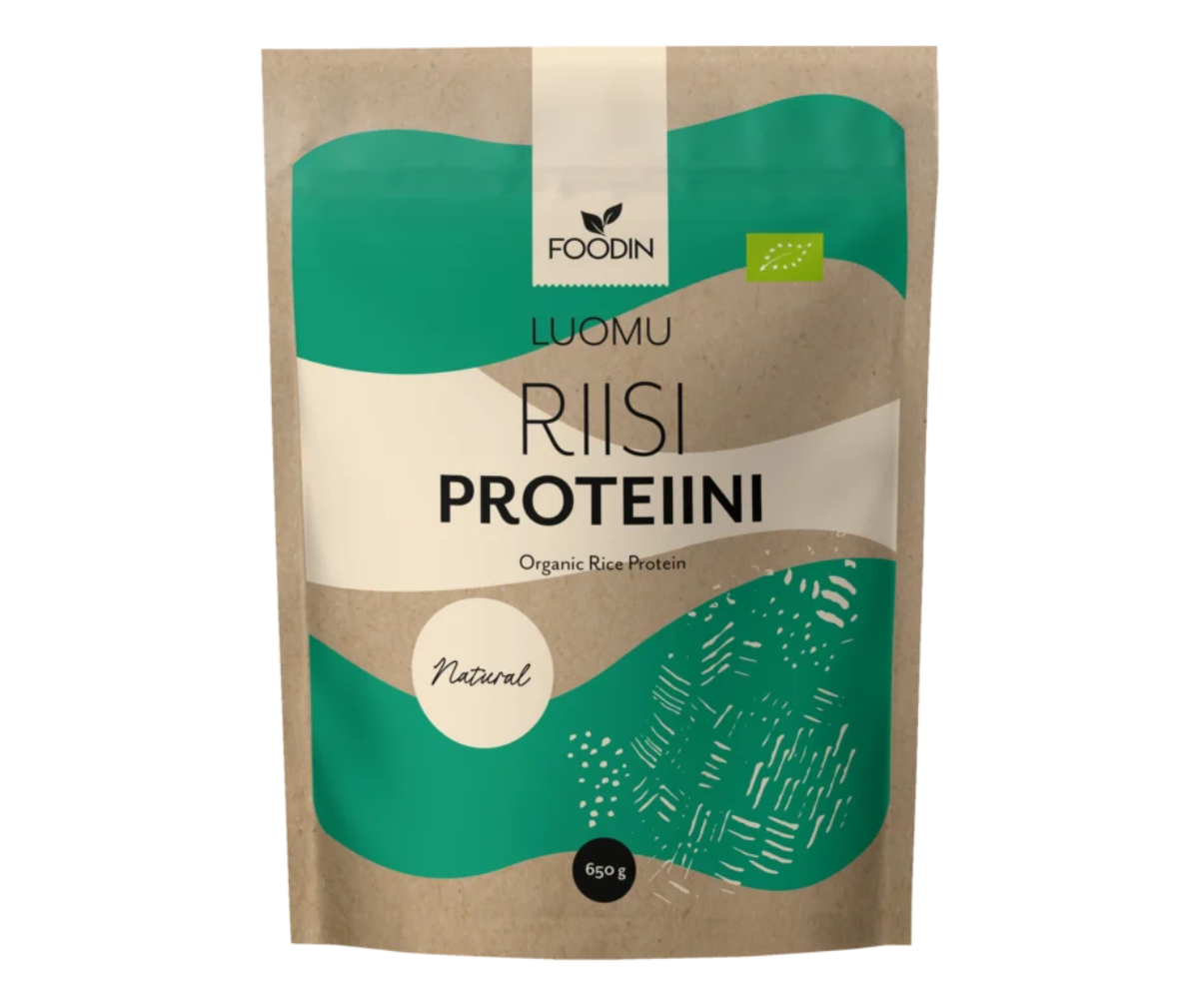 Foodin Riisiproteiini, 650&nbsp;g, Maustamaton