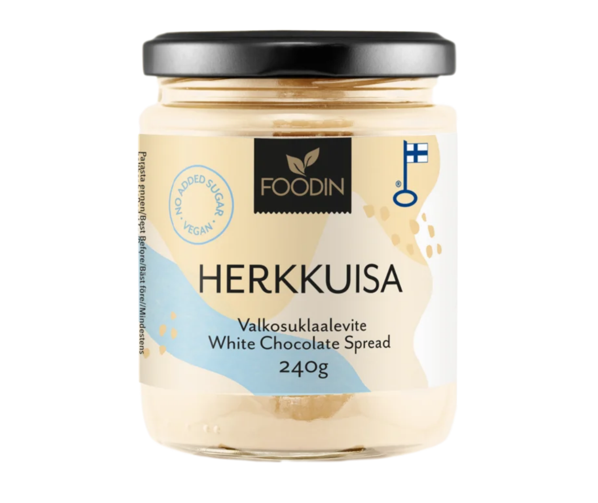 Foodin Valkosuklaa-Herkkuisa (sokeroimaton), 240&nbsp;g