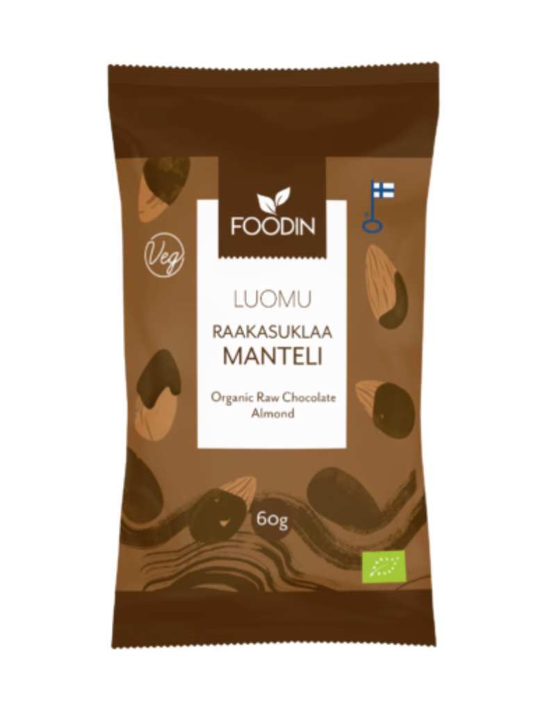 FOODIN Raakasuklaamanteli, luomu, 60 g