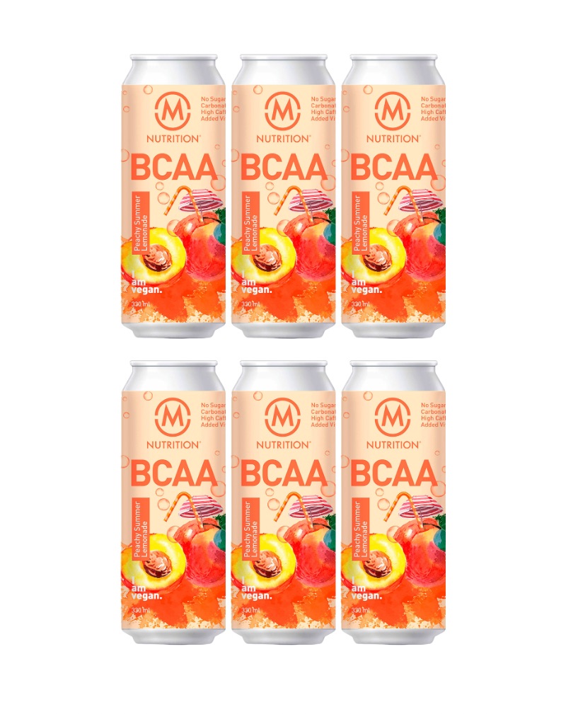 M-Nutrition BCAA-valmisjuoma, Peachy Summer Lemonade 6-pack