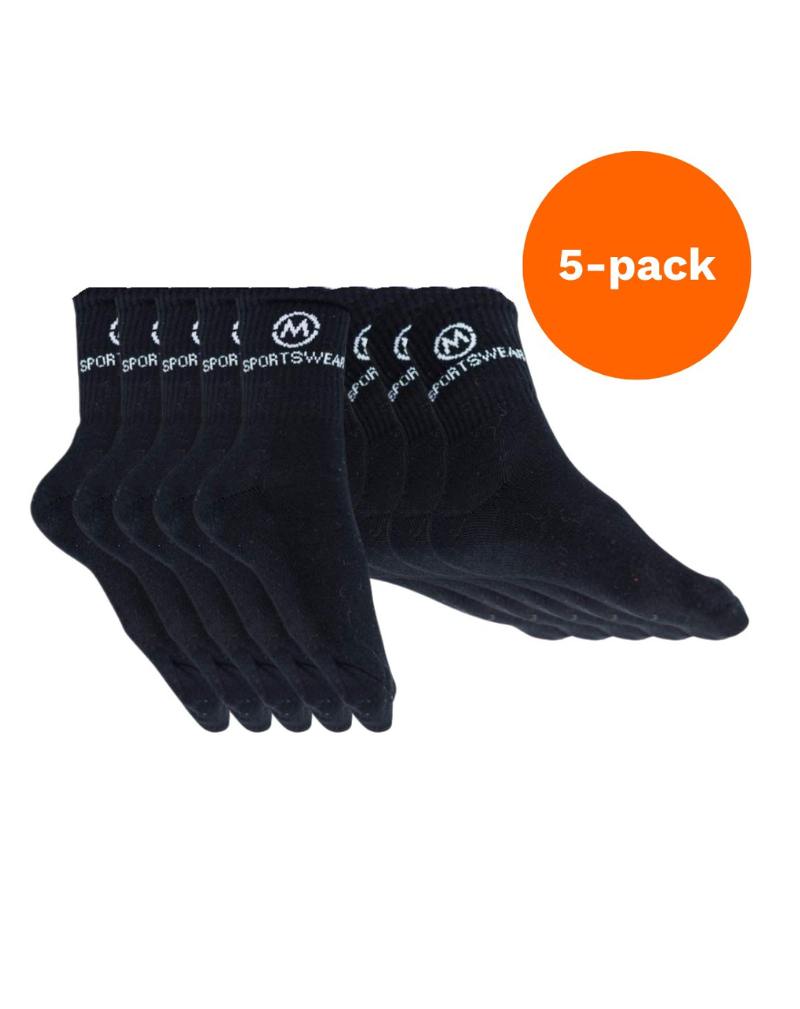 Big Buy: M-Sportswear Sport Socks, Black 5-pack