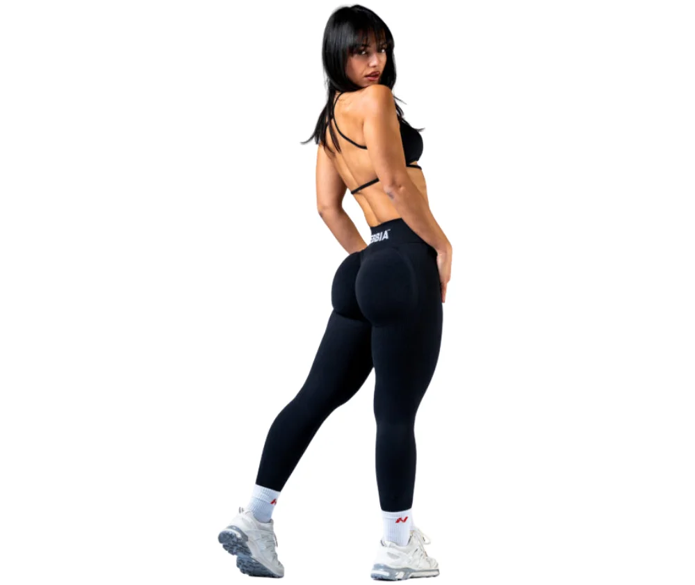 NEBBIA High Waisted Push-Up Leggings Power 888, Black