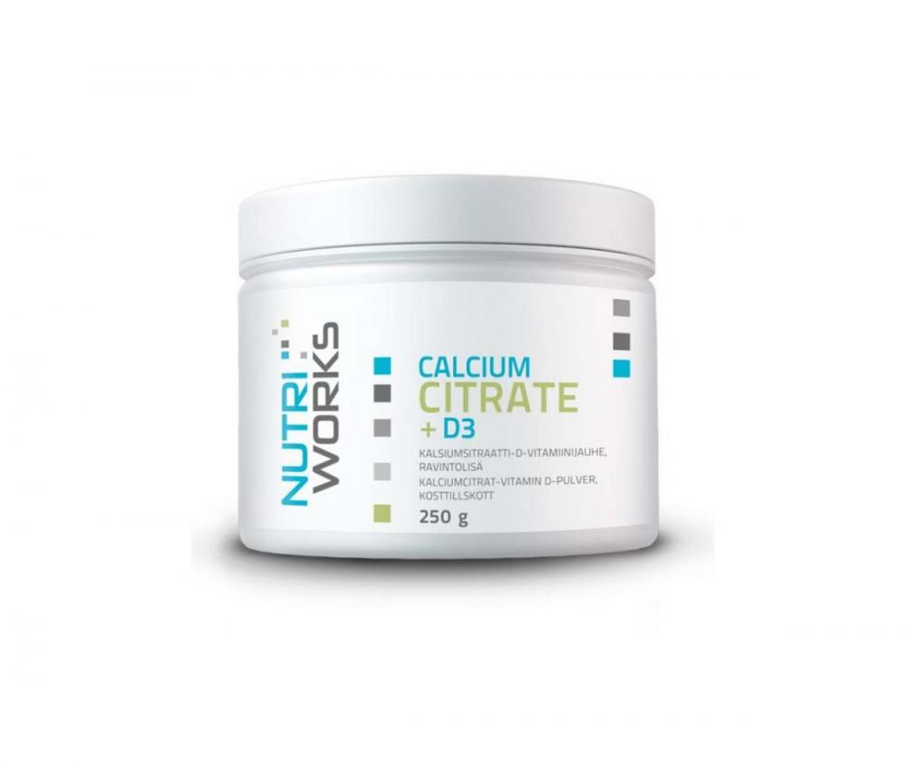 Nutri Works Calcium Citrate + D3, 250&nbsp;g