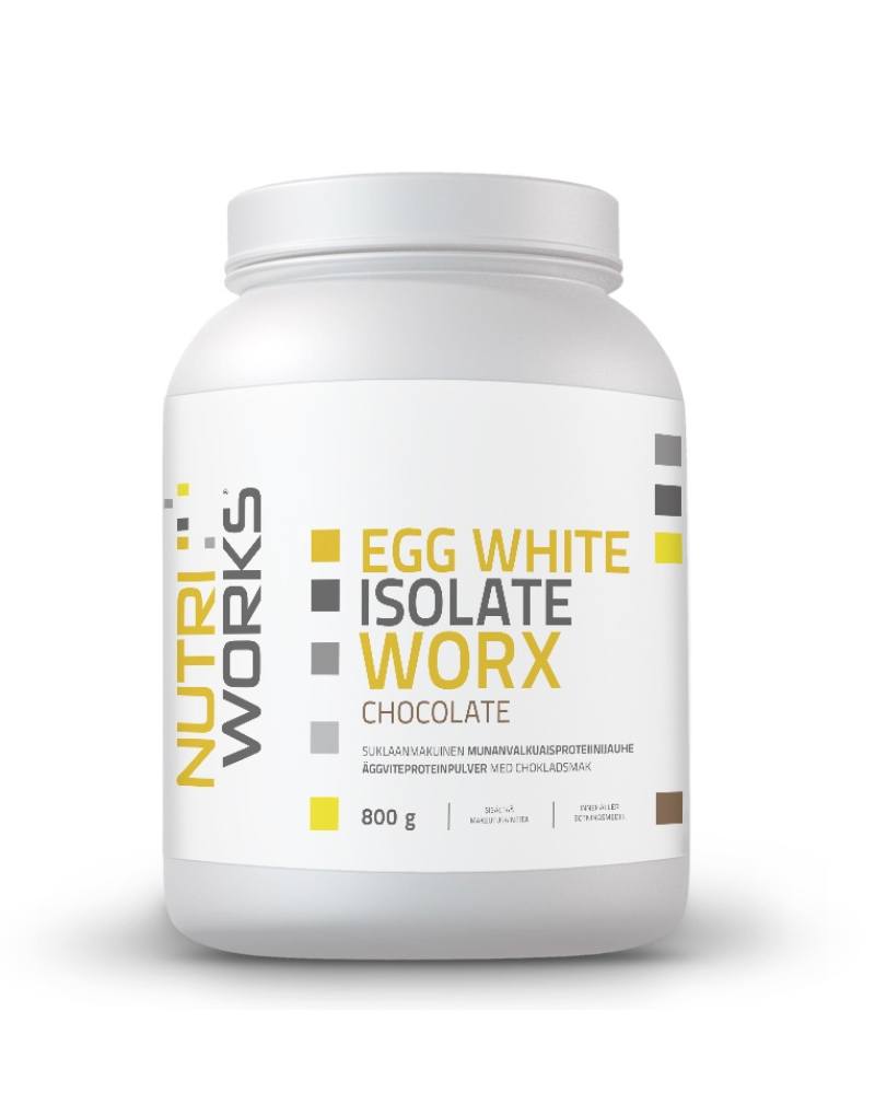 Nutri Works Egg White Isolate WorX, 800&nbsp;g, Chocolate