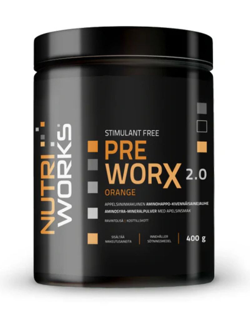 Nutri Works Pre WorX 2.0 Stimulant Free, 400&nbsp;g, Orange