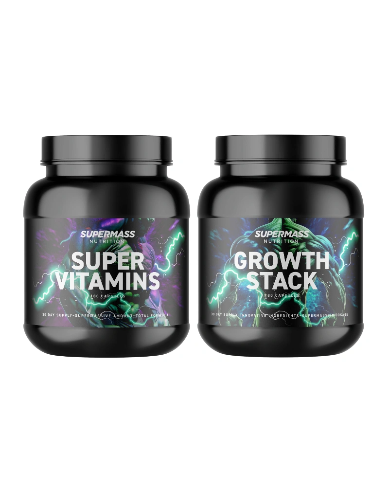 Settitarjous: Supermass Nutrition SUPER VITAMINS & GROWTH STACK (360 kaps)