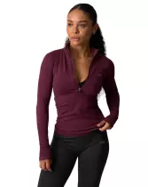 ICIW Define Seamless 1/2 Zip, Dark Mahogany