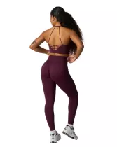 ICIW Shape Seamless Hidden Scrunch Tights, Dark Mahogany Melange