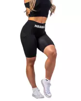 NEBBIA 628 High Waisted Biker Shorts 10" Gym Therapy, Black