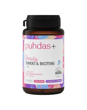 Puhdas+ Beauty Sinkki & Biotiini + Pii, 60 kaps.
