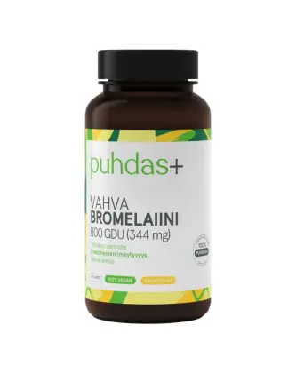 Puhdas+ Vahva Bromelaiini 800 GDU (344 mg), 60 kaps.