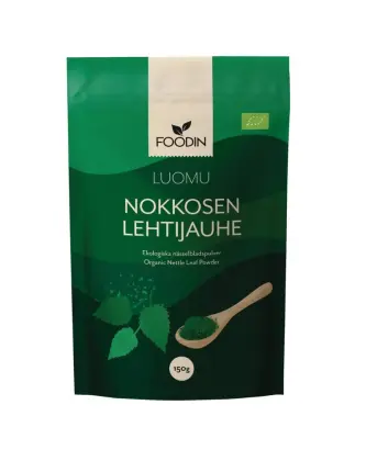Foodin Nokkosen Lehtijauhe, 150&nbsp;g