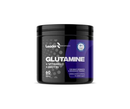 Leader Performance Glutamin + Vitamin C + Biotin, 300&nbsp;g