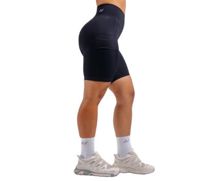 NEBBIA High-Waist Shorts with Pockets PRIMAL 858, Black