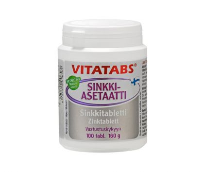 Vitatabs Sinkkiasetaatti, 100 tabl.