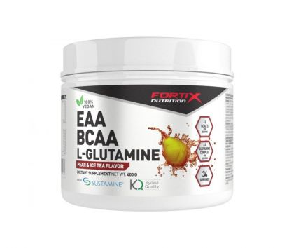 Fortix EAA BCAA L-Glutamine, 400 g, Pear & Ice Tea