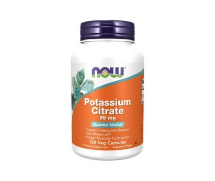 NOW Foods Potassium Citrate, 180 kaps.