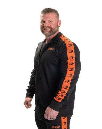 GASP Track Suit Jacket, Black/Flame