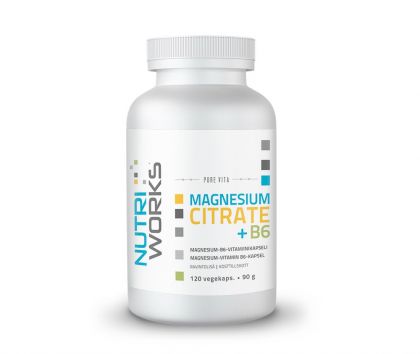 Nutri Works Magnesium Citrate+B6, 120 kaps.