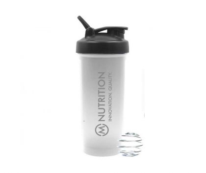 M-Nutrition Shaker sekoituspallolla, 1 l, läpinäkyvä