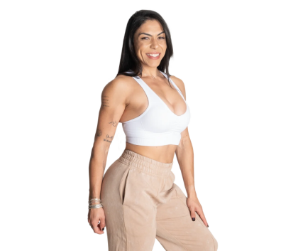Better Bodies Scrunch Sports Bra, White