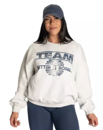 Better Bodies Team Oversized Sweater, Light Grey Melange