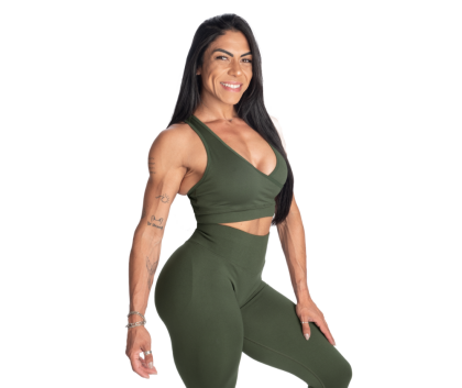 Better Bodies Wrap Seamless Bra, Deep Forest