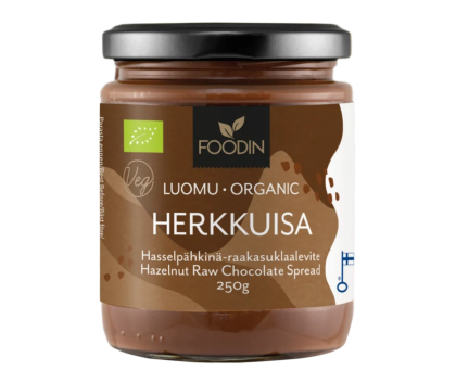 Foodin Luomu Hasselpähkinä-Herkkuisa, 250&nbsp;g
