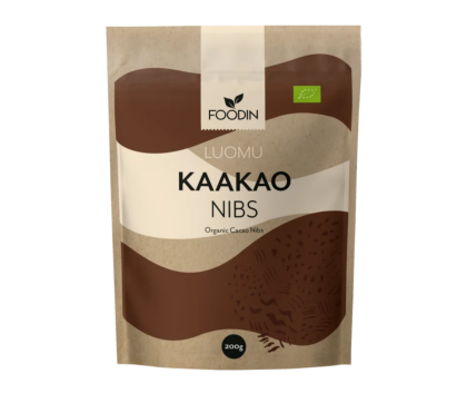 Foodin Luomu Kaakaonibs, 200&nbsp;g