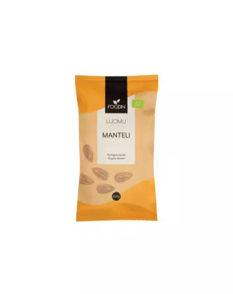 FOODIN Manteli, luomu, 500&nbsp;g (päiväys 8/26)
