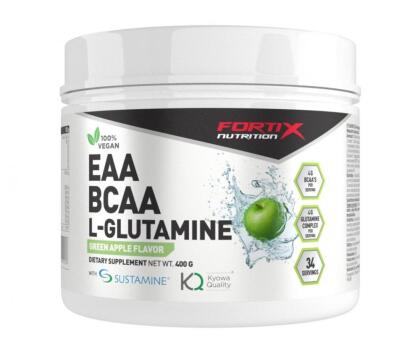 Fortix EAA BCAA L-Glutamine, 400&nbsp;g, Green Apple