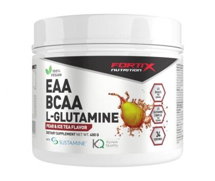 Fortix EAA BCAA L-Glutamine, 400&nbsp;g, Pear & Ice Tea