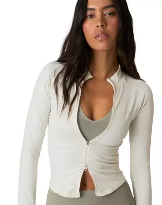 ICIW Sculpt Seamless 2-Way Zip (Kampanjatuote), Ivory